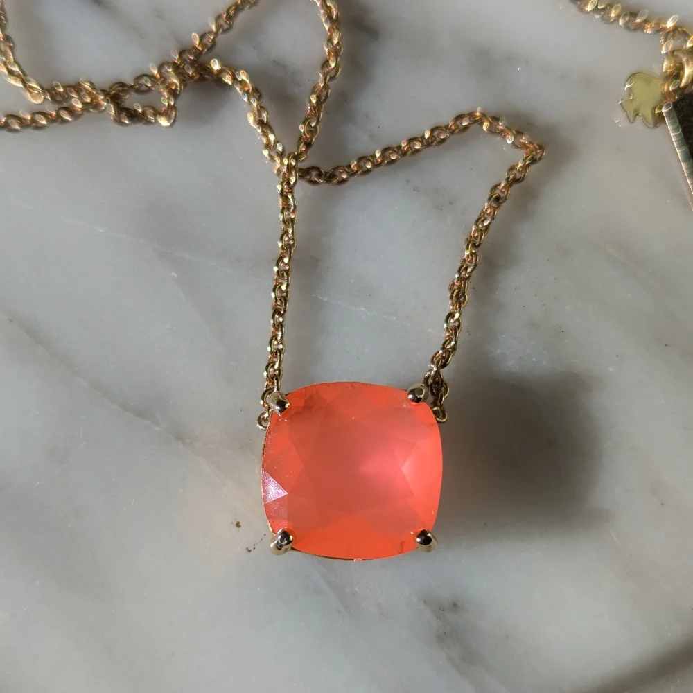 Kate Spade Cause a Stir Necklace in 🪸 🪸 🪸 Coral w/pouch